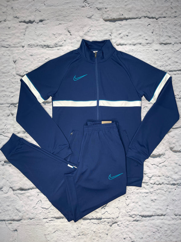 Nike Dri-Fit Academy Stripe Tracksuit | Navy Blue